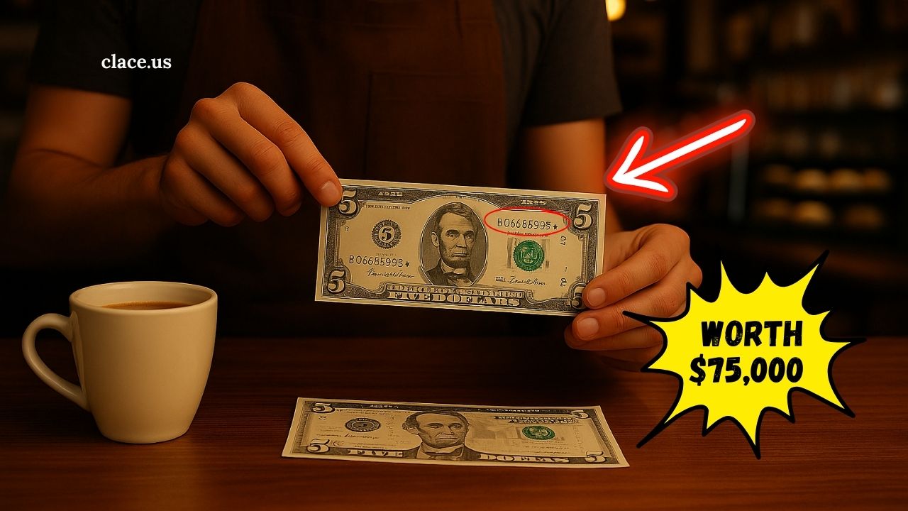 Cafe Worker Discovers Rare $5 Bill With Double Serial Numbers – Sells It For $75,000